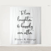 Glücklicherweise immer nach Hochzeit Foto Prop Hin Wandteppich (Vorderseite)