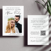 Glücklicherweise immer nach Hochzeit Foto QR Code Save The Date