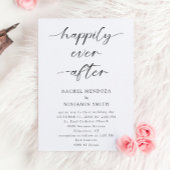 Glücklicherweise immer nach Hochzeit Minimal Scrip Einladung