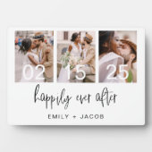 Glücklicherweise immer nach Hochzeit Minimalistisc Fotoplatte (Vorderseite)