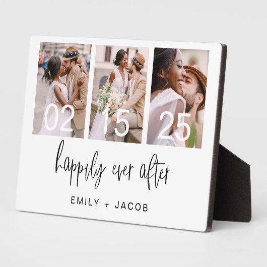 Glücklicherweise immer nach Hochzeit Minimalistisc Fotoplatte (Seite)