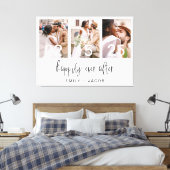 Glücklicherweise immer nach Hochzeit Minimalistisc Leinwanddruck (Insitu (Schlafzimmer))