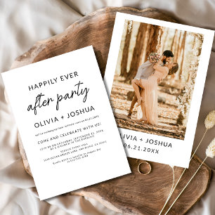 Glücklicherweise immer nach Hochzeit Party Empfang Einladung