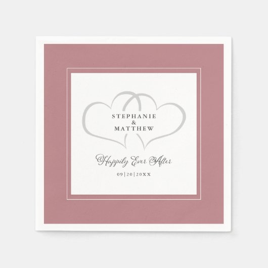 Glücklicherweise immer nach Hochzeit Verlobung Dus Serviette (Vorderseite)