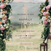 Glücklicherweise immer nach Hochzeit Willkommen Acrylschild