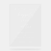 Glücklicherweise immer nach Hochzeit Willkommenskr Acrylschild (Vorderseite)