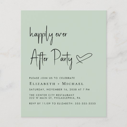 Glücklicherweise immer nach Hochzeitsempfang (Vorderseite)