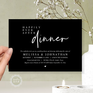 Glücklicherweise immer nach Hochzeitsessen Party T Einladung