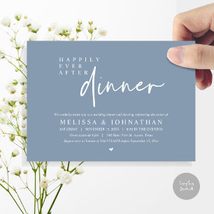 Glücklicherweise immer nach Hochzeitsessen Party T Einladung