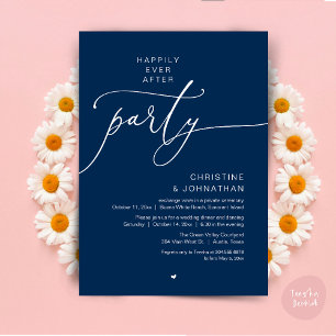 Glücklicherweise immer nach Hochzeitsessen Party T Einladung