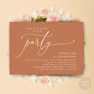 Glücklicherweise immer nach Hochzeitsessen Party T Einladung
