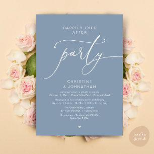 Glücklicherweise immer nach Hochzeitsessen Party T Einladung