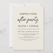 Glücklicherweise immer nach Hochzeitsfeier Beige M Einladung (Vorderseite)