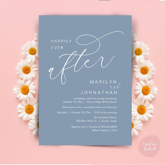 Glücklicherweise immer nach Hochzeitsfeier Dinner Einladung