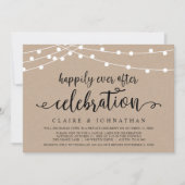 Glücklicherweise immer nach Hochzeitsfeier Einladung (Vorderseite)