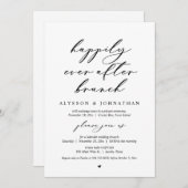 Glücklicherweise immer nach Hochzeitsfeier Einladung (Vorne/Hinten)