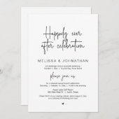 Glücklicherweise immer nach Hochzeitsfeier Einladung (Vorne/Hinten)