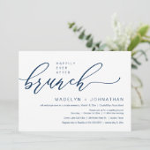 Glücklicherweise immer nach Hochzeitsfeiern Brunch Einladung (Stehend Vorderseite)