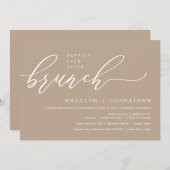 Glücklicherweise immer nach Hochzeitsfeiern Brunch Einladung (Vorne/Hinten)