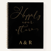 Glücklicherweise immer nach Hochzeitsplaner Gold M Notizblock (Vorderseite)