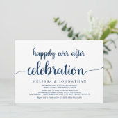 Glücklicherweise immer nach Hochzeitstag Elopement Einladung (Stehend Vorderseite)