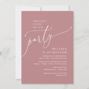Glücklicherweise immer nach Hochzeitstag Elopement Einladung