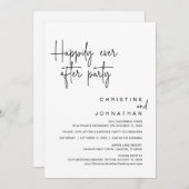 Glücklicherweise immer nach Hochzeitstag Elopement Einladung (Vorne/Hinten)