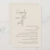 Glücklicherweise immer nach Hochzeitstag Elopement Einladung (Vorne/Hinten)