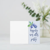 Glücklicherweise immer nach Lässiger Hochzeitsempf Einladungspostkarte (Stehend Vorderseite)