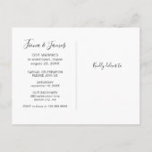 Glücklicherweise immer nach Lässiger Hochzeitsempf Einladungspostkarte (Rückseite)