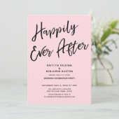 Glücklicherweise immer nach Lässiger Hochzeitsfeie Einladung (Stehend Vorderseite)