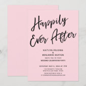 Glücklicherweise immer nach Lässiger Hochzeitsfeie Einladung (Vorne/Hinten)