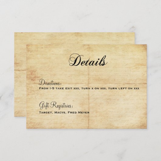 Glücklicherweise immer nach Märchendetails Begleitkarte (Vorne/Hinten)