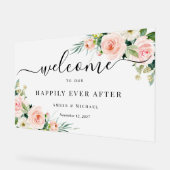 Glücklicherweise immer nach Mattierter Hochzeit Ak Acrylschild (Winkel)