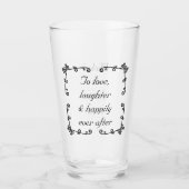 Glücklicherweise immer nach Minimalistischem Zitat Glas (Vorderseite)