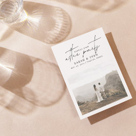 Glücklicherweise immer nach Party 2 Foto Hochzeit  Ankündigung