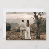 Glücklicherweise immer nach Party 2 Foto Hochzeit Ankündigung (Rückseite)