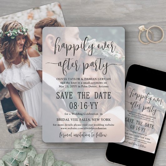 Glücklicherweise immer nach Party 2 Foto Overlay H Save The Date