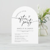 Glücklicherweise immer nach Party Arch Foto Hochze Einladung (Stehend Vorderseite)