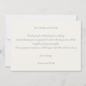 Glücklicherweise immer nach Pearl White Silver Mit Dankeskarte (Rückseite)