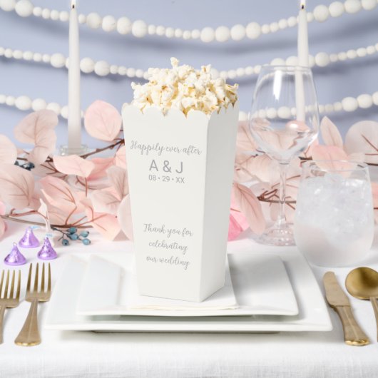 Glücklicherweise immer nach Pearl White Silver Mit Geschenkschachtel (Hochzeit)