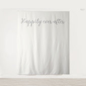 Glücklicherweise immer nach Perlenweißer Silber Hi Wandteppich (Vorderseite)