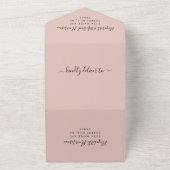 Glücklicherweise immer nach QR Code Blush Wedding  All In One Einladung (Außenbereich)