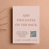 Glücklicherweise immer nach QR Code Blush Wedding  Einladung