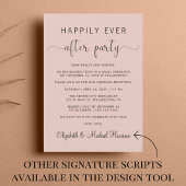 Glücklicherweise immer nach QR Code Blush Wedding  Einladung