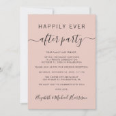 Glücklicherweise immer nach QR Code Blush Wedding  Einladung (Vorderseite)