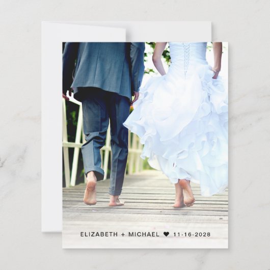 Glücklicherweise immer nach QR Code Foto Hochzeit (Rückseite)