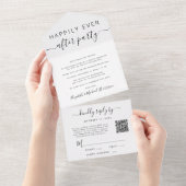Glücklicherweise immer nach QR-Code Hochzeit Empfa All In One Einladung (Abreißen)