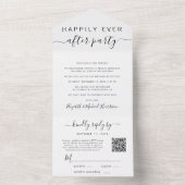 Glücklicherweise immer nach QR-Code Hochzeit Empfa All In One Einladung (Innen Boden)