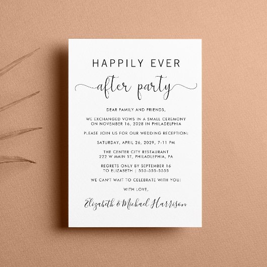 Glücklicherweise immer nach QR-Code Hochzeit Empfa Einladung